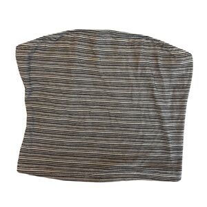 SHEIN Black and White Striped Crop Top Tube Top